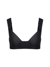 STRUCTURED SILK AND WOOL-BLEND BRALETTE TOP