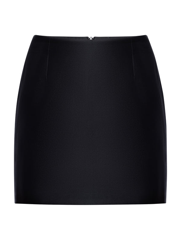Silk-blend mini skirt