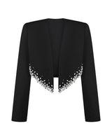 Cropped Crystal-Embellished Blazer