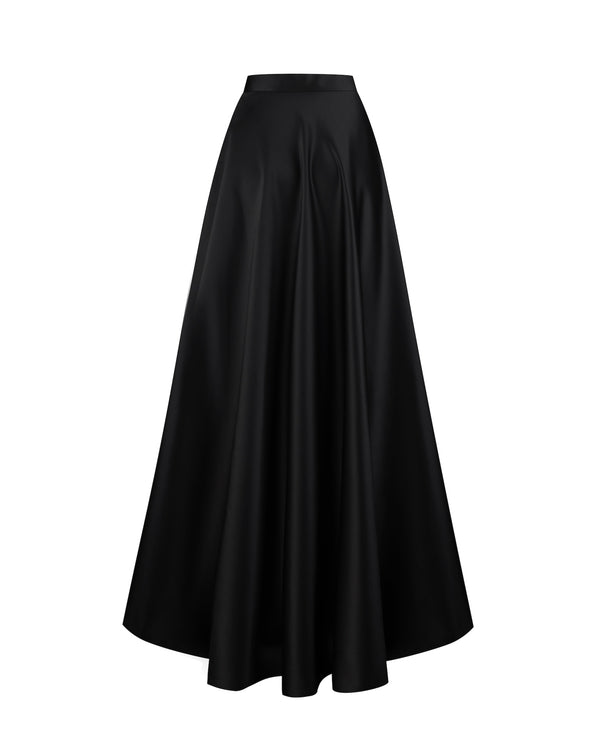 High Waist A-Line Maxi Skirt