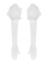 Floral-Appliqué Gloves