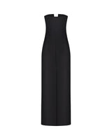 Plunge Neckline Bow-Detailed Maxi Dress